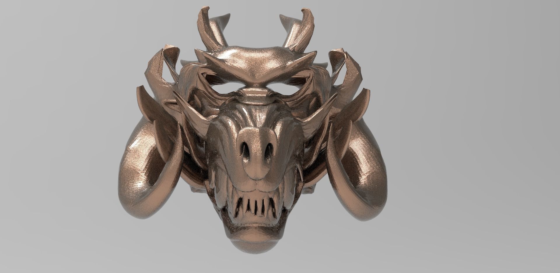 Illuminati Scull mask 2 Party 3D model_1