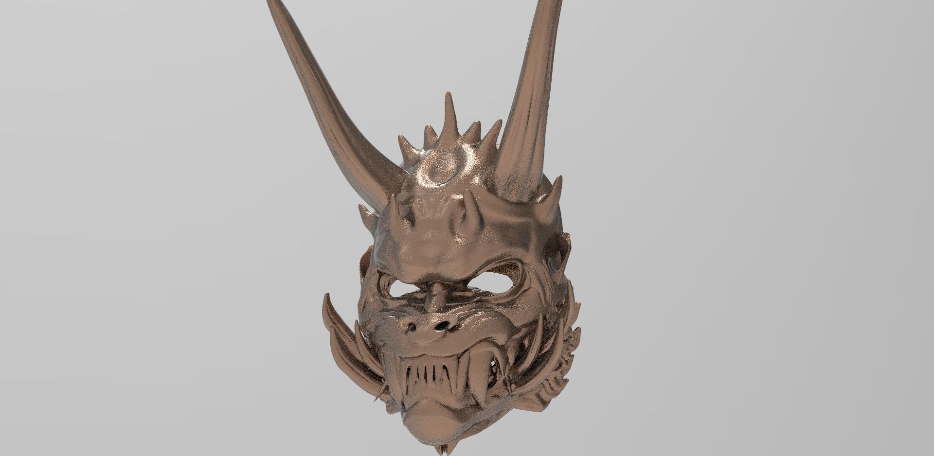 Demon Oni Mask Japan Folklore 3D 3D model_1