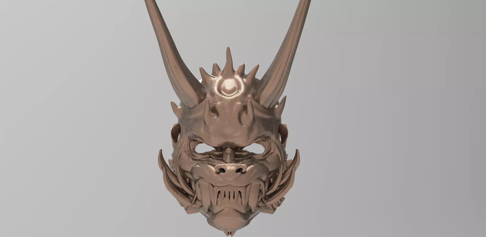 Demon Oni Mask Japan Folklore 3D 3D model_0
