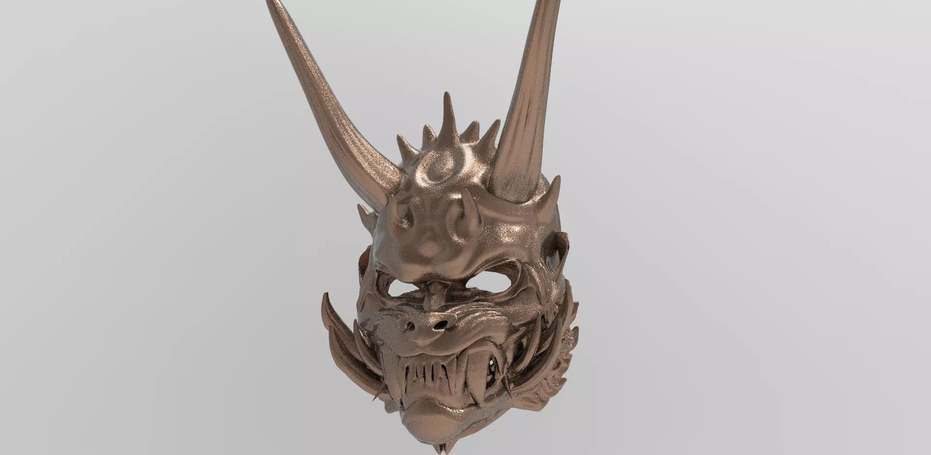 Demon Oni Mask 2  3D model_0