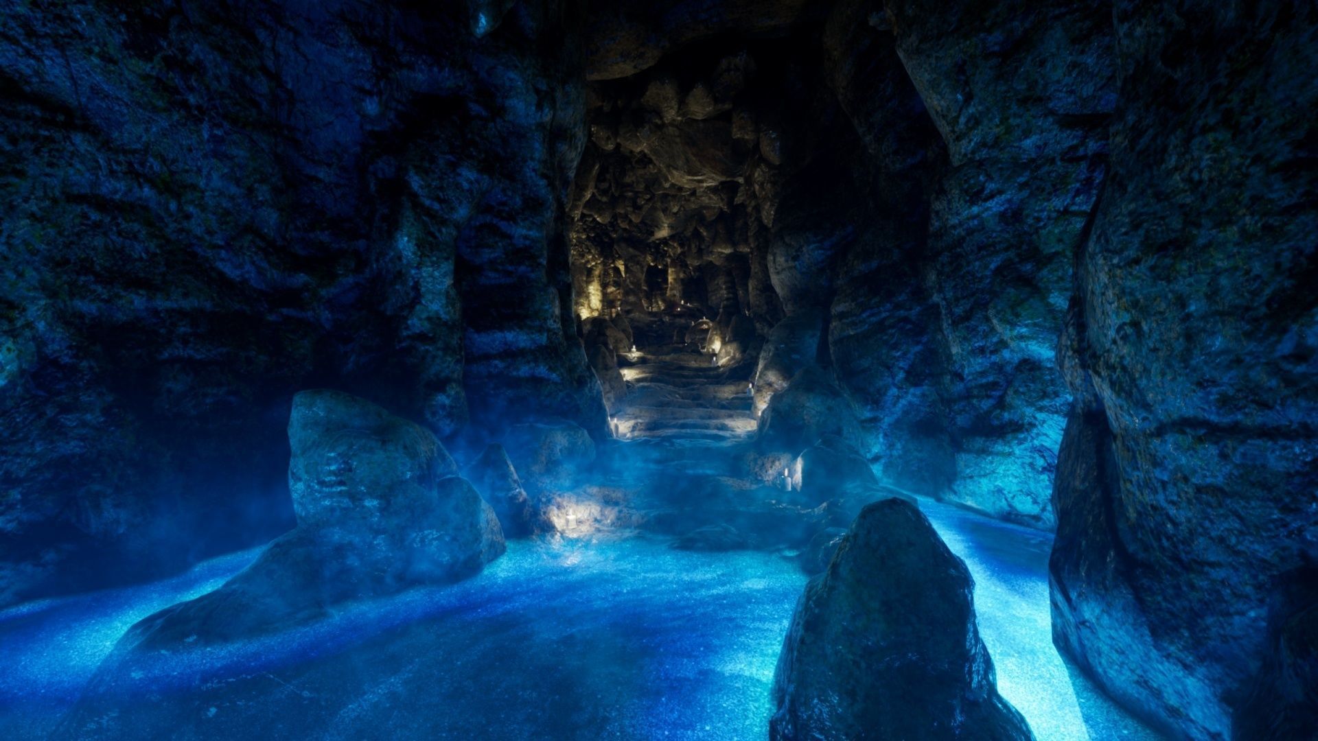 Ancient Modular Fantasy Cave - UE4 Low-poly 3D model_17