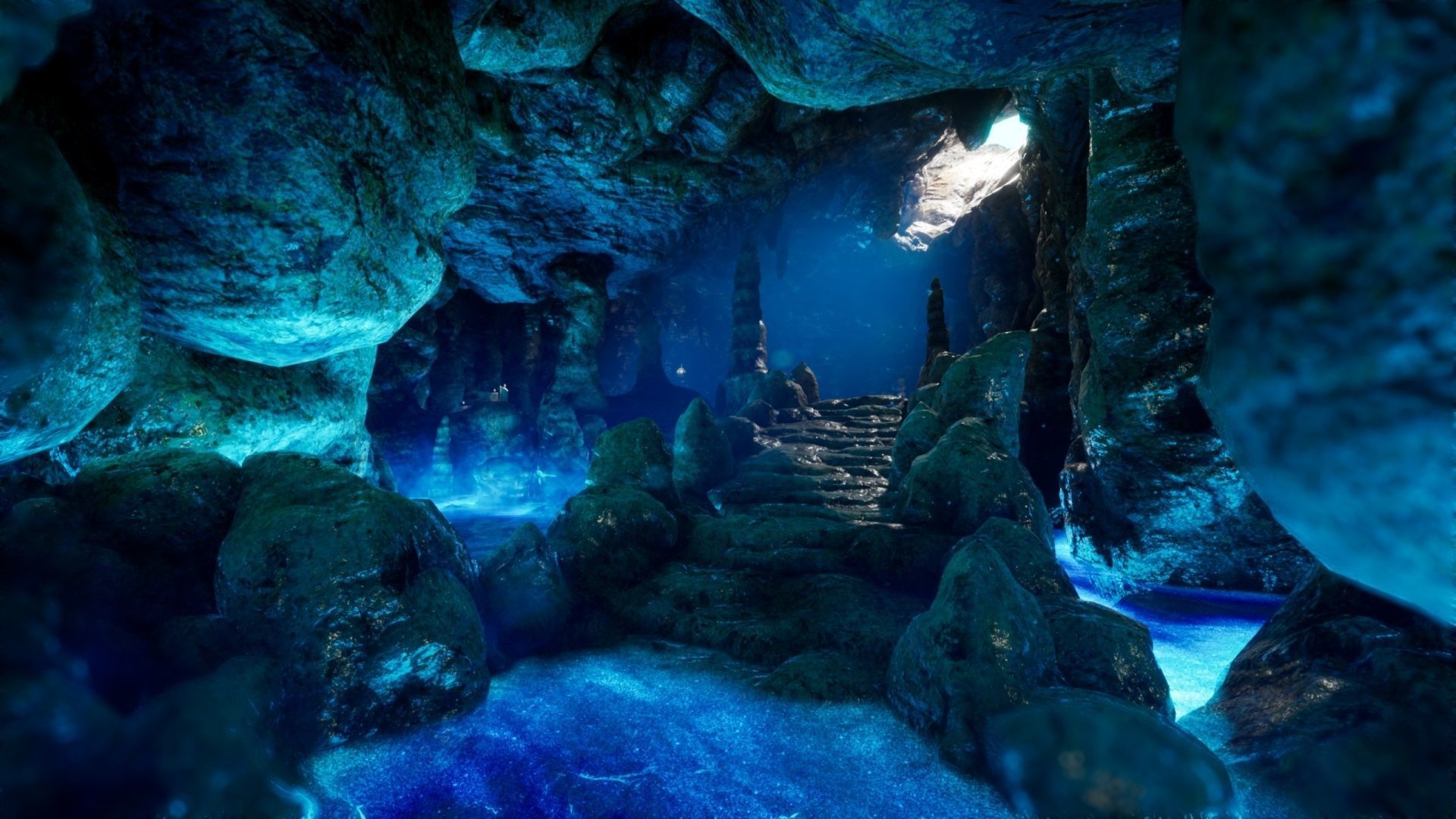 Ancient Modular Fantasy Cave - UE4 Low-poly 3D model_7