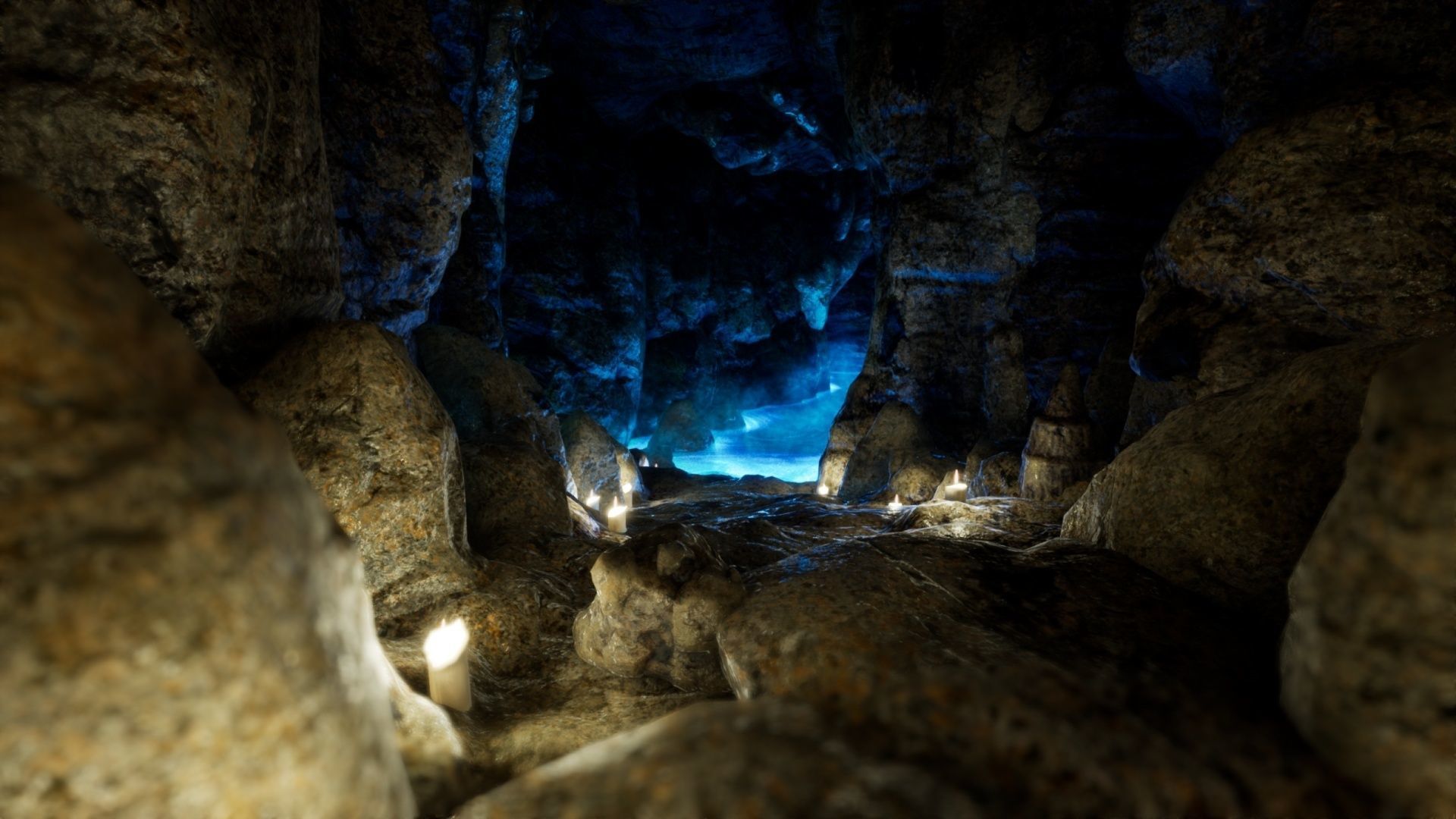 Ancient Modular Fantasy Cave - UE4 Low-poly 3D model_13