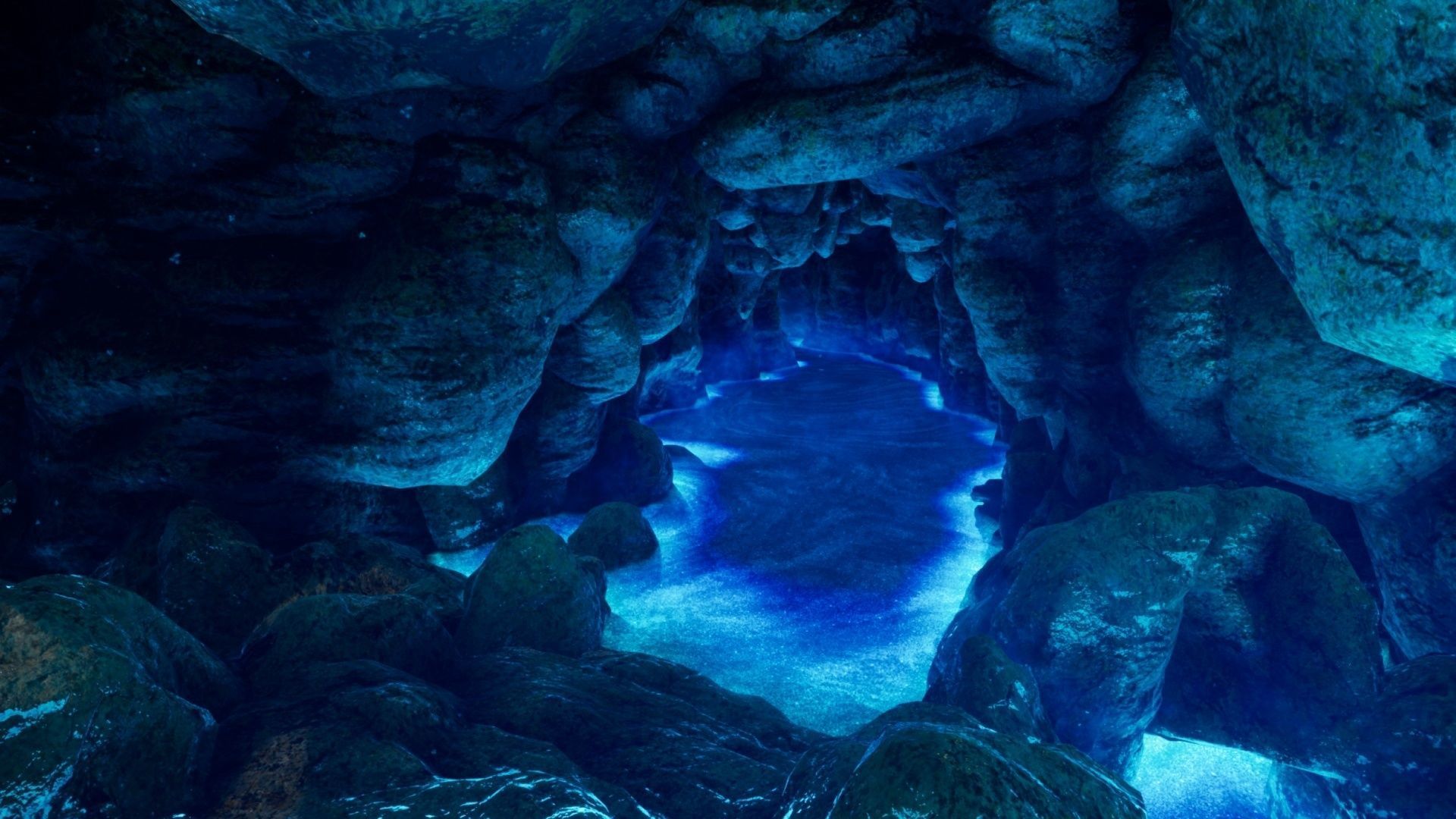 Ancient Modular Fantasy Cave - UE4 Low-poly 3D model_15