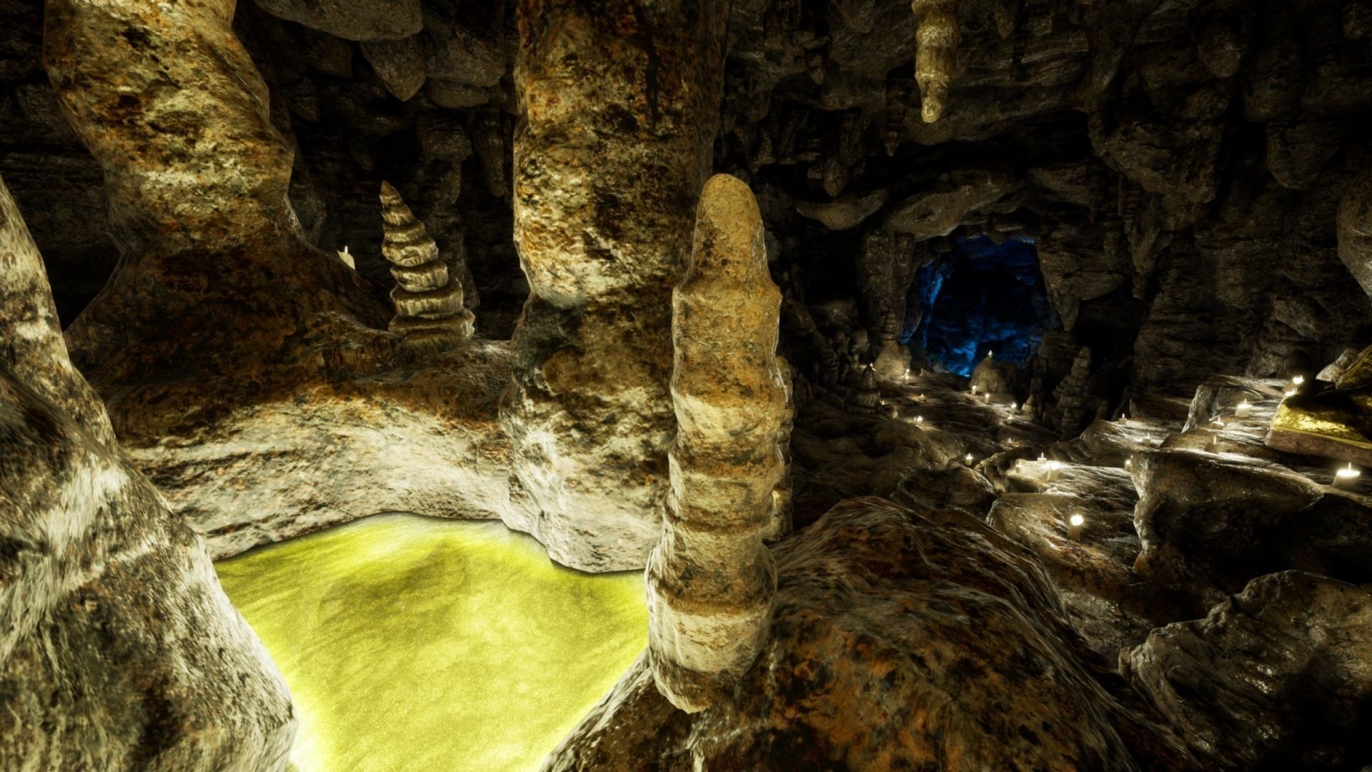 Ancient Modular Fantasy Cave - UE4 Low-poly 3D model_3