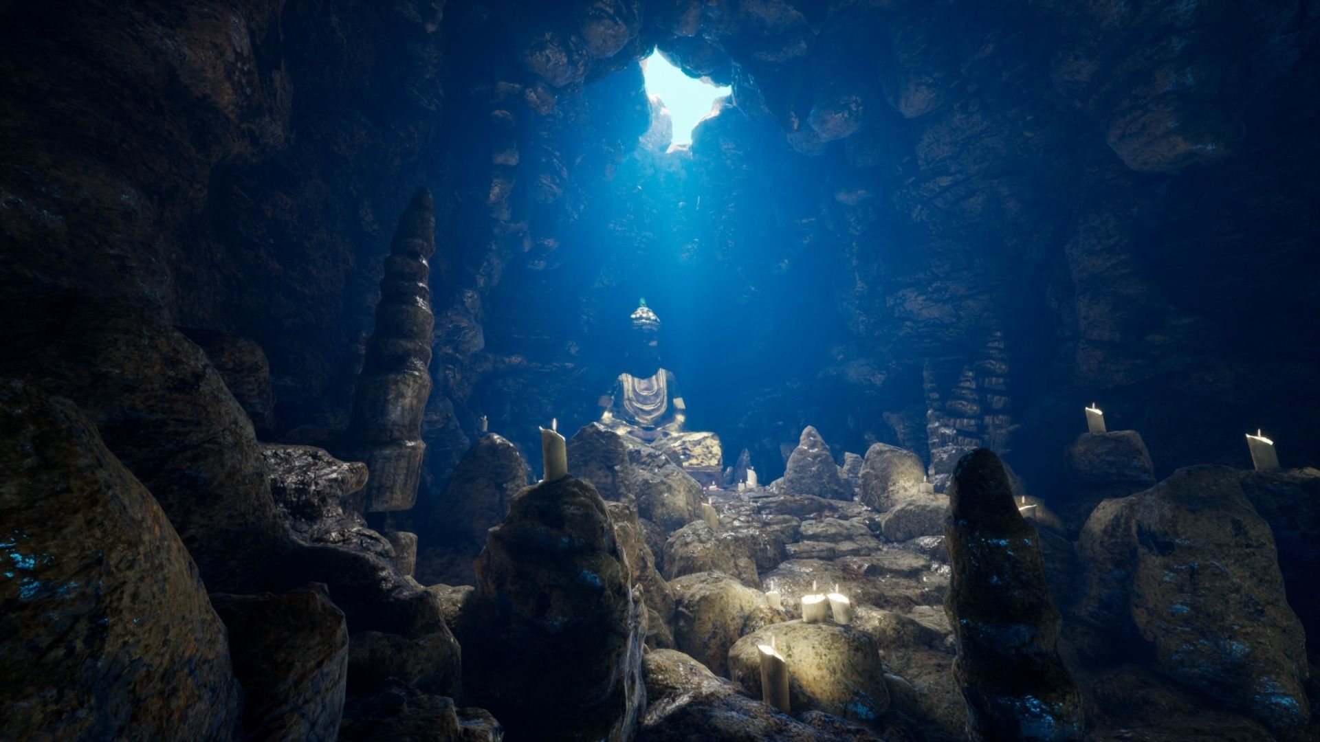 Ancient Modular Fantasy Cave - UE4 Low-poly 3D model_5