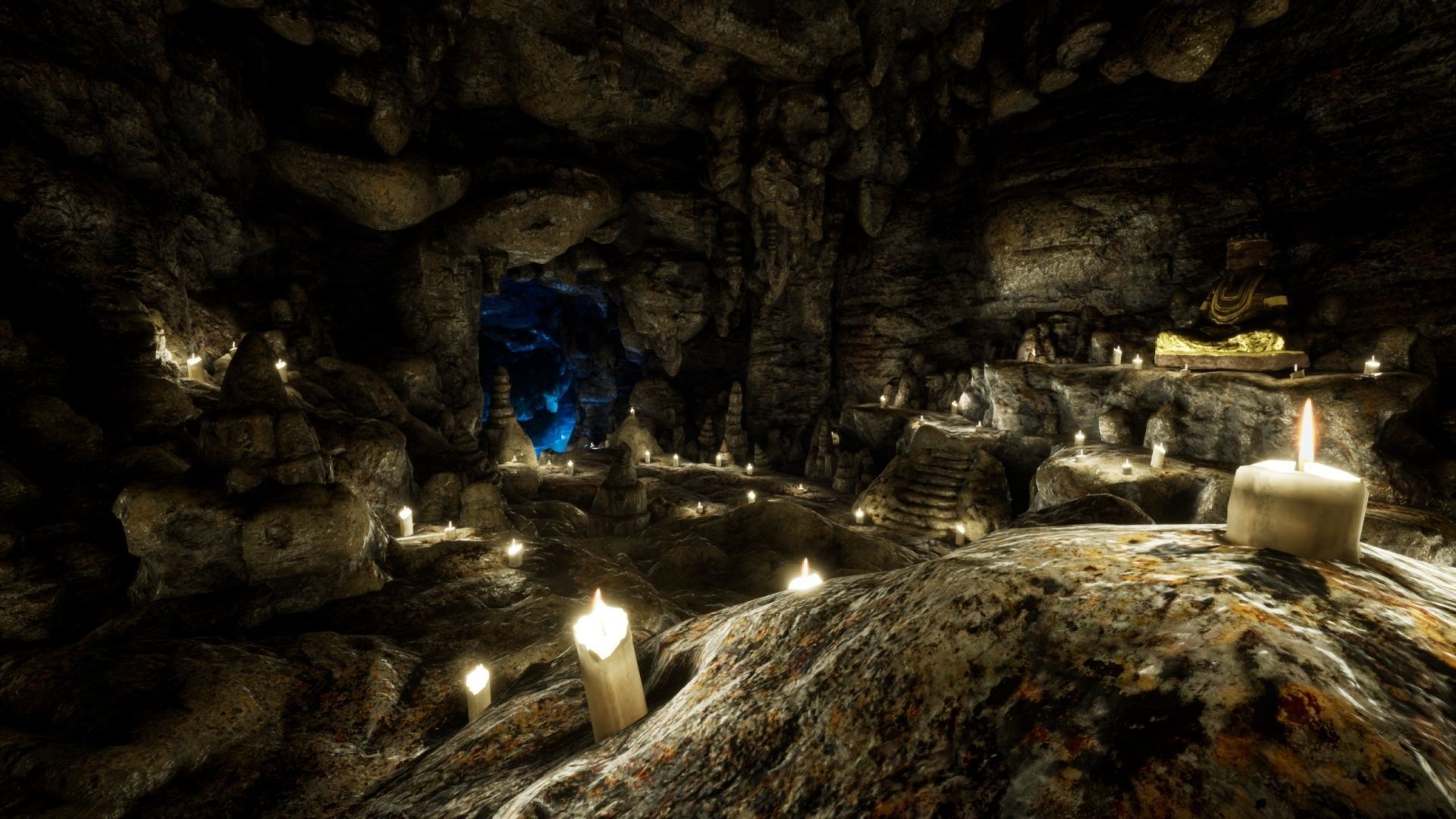 Ancient Modular Fantasy Cave - UE4 Low-poly 3D model_9