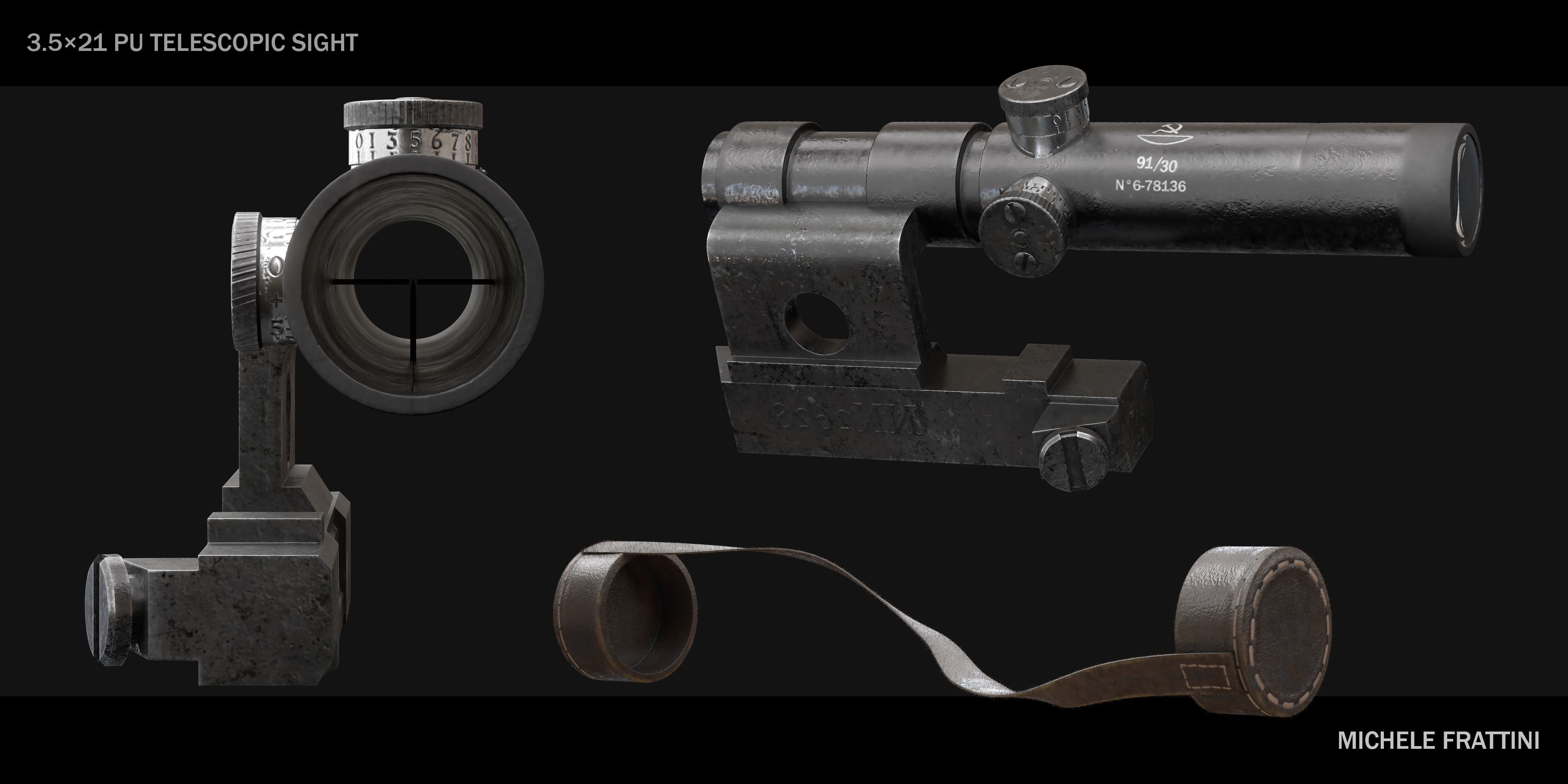 Mosin Nagant - OpenSubdiv-Ready - Rigged - 4K 3D model_1
