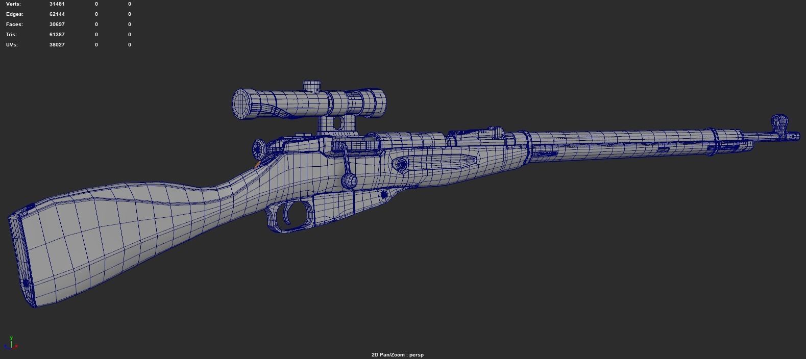 Mosin Nagant - OpenSubdiv-Ready - Rigged - 4K 3D model_2