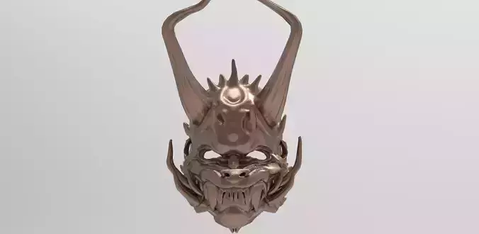 Japanese Demon Oni Mask 3D model