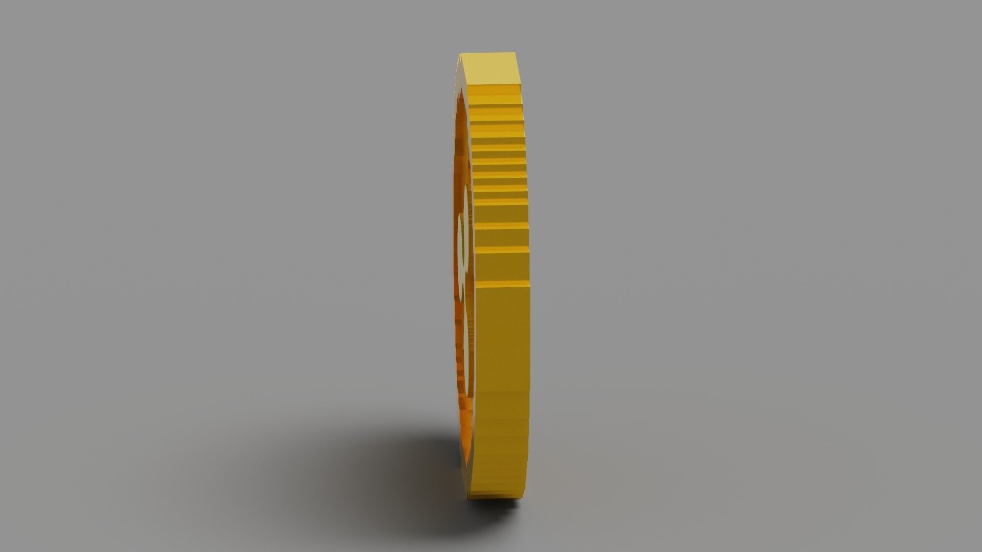 Voxel Ripple Coin Low-poly 3D model_20