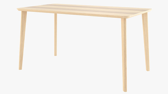 ikea chair janinge and table lisabo 3D model 6