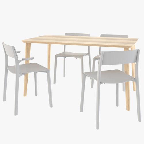 ikea chair janinge and table lisabo 3D model