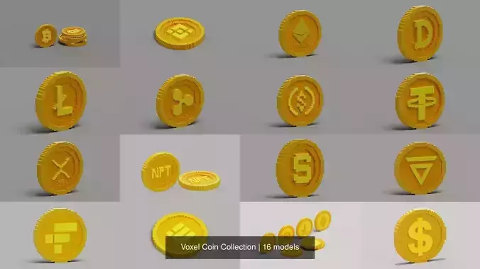 Voxel Coin Collection 