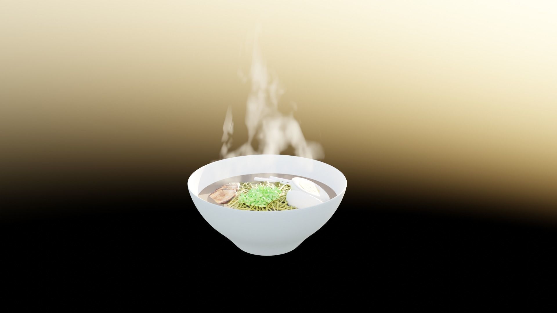Ramen bowl of with eggs and vegetables 3D model_3