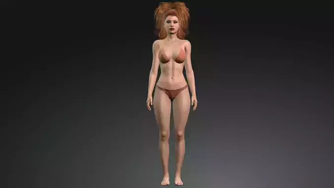  Realistic Woman in bikini