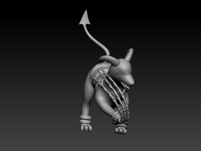 pokemon houndour evolution pack 3D print model_10