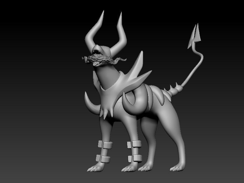 pokemon houndour evolution pack 3D print model_12