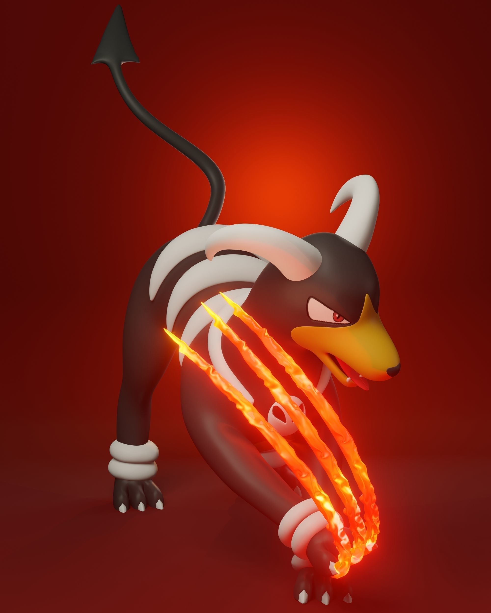 pokemon houndour evolution pack 3D print model_6