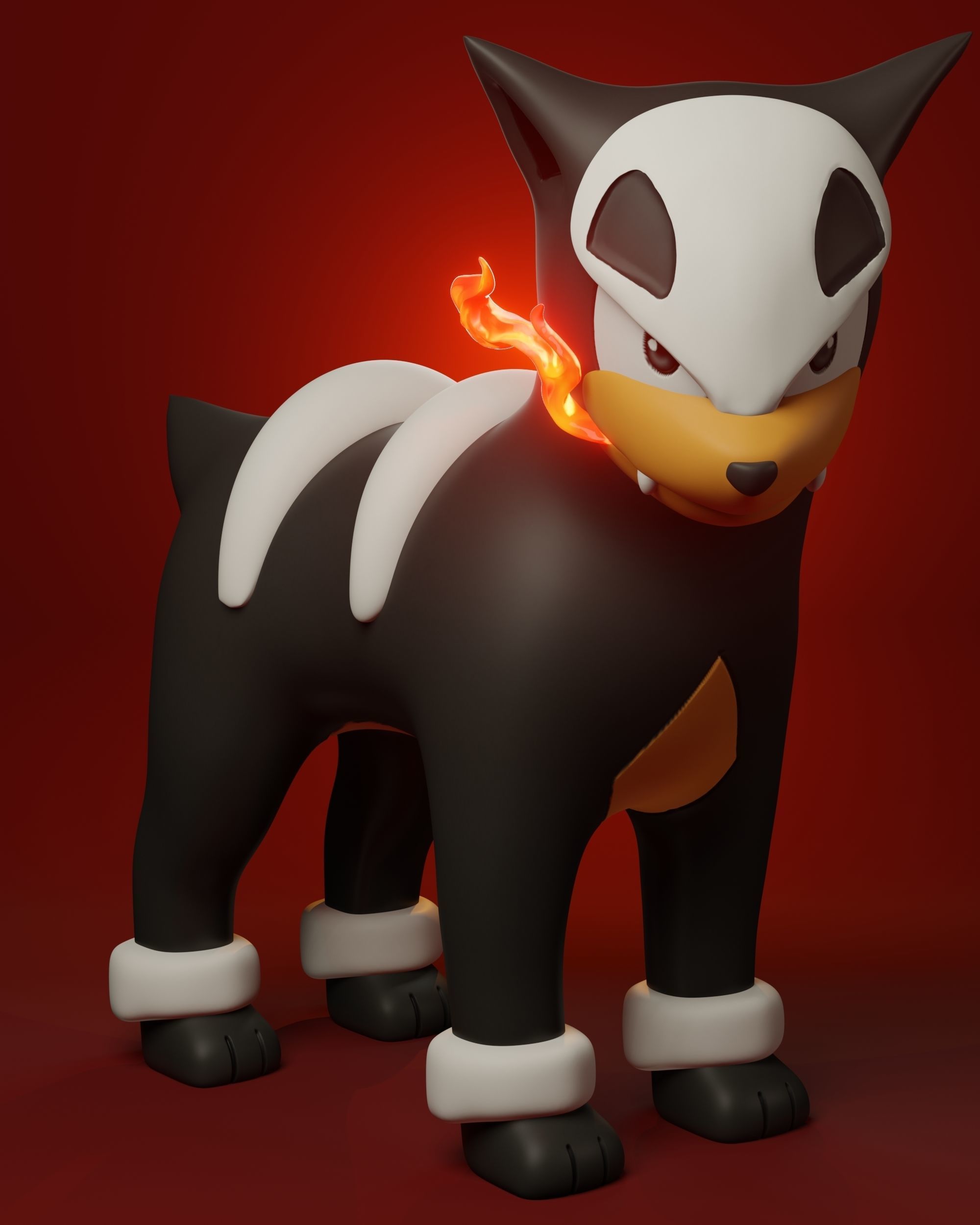 pokemon houndour evolution pack 3D print model_1