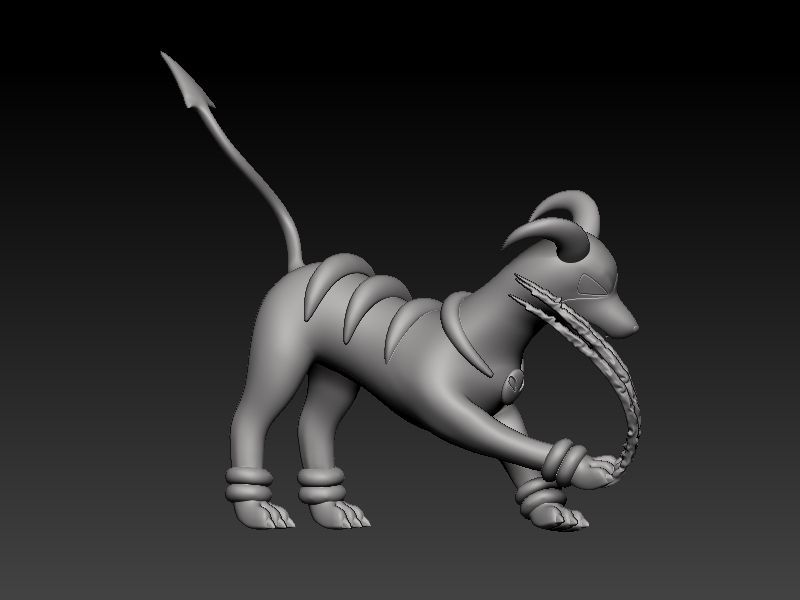pokemon houndour evolution pack 3D print model_9