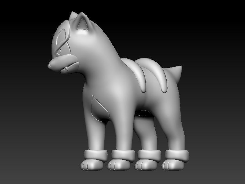 pokemon houndour evolution pack 3D print model_4