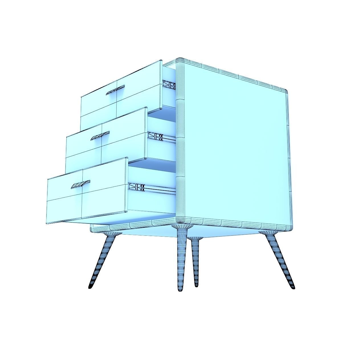 Retro Cupboard 7 3D model_9
