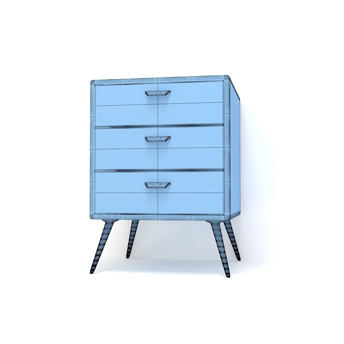 Retro Cupboard 7 3D model_8