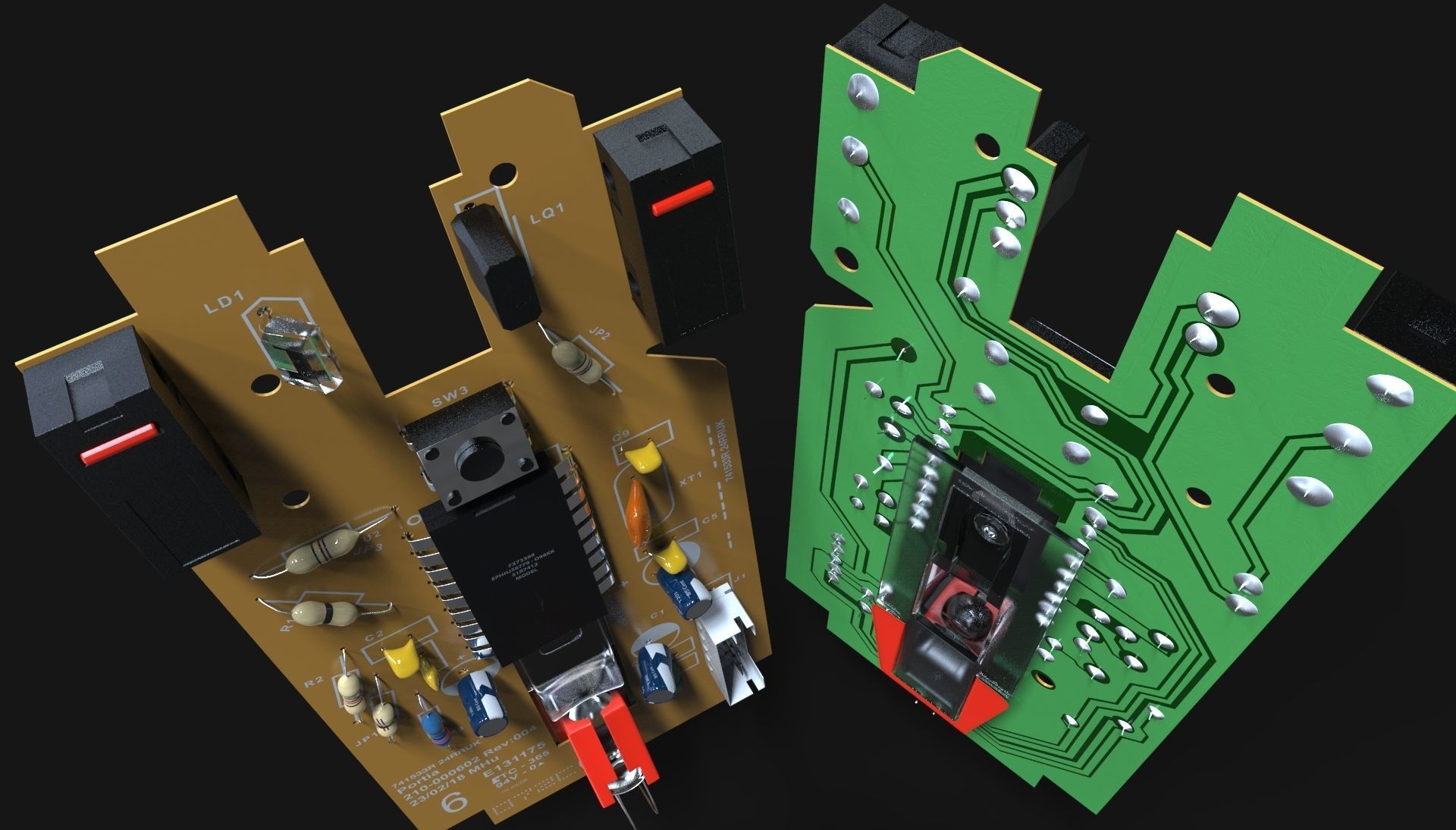 Mouse Circute Board 3D model_9