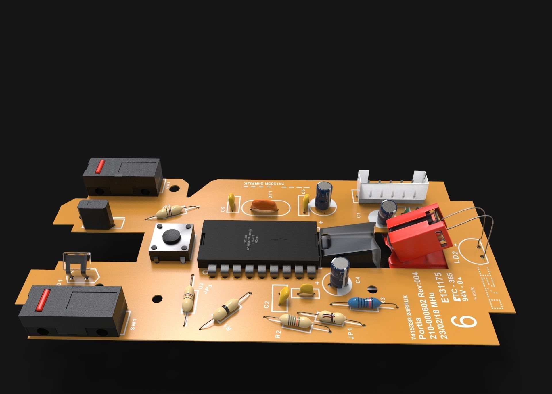 Mouse Circute Board 3D model_7