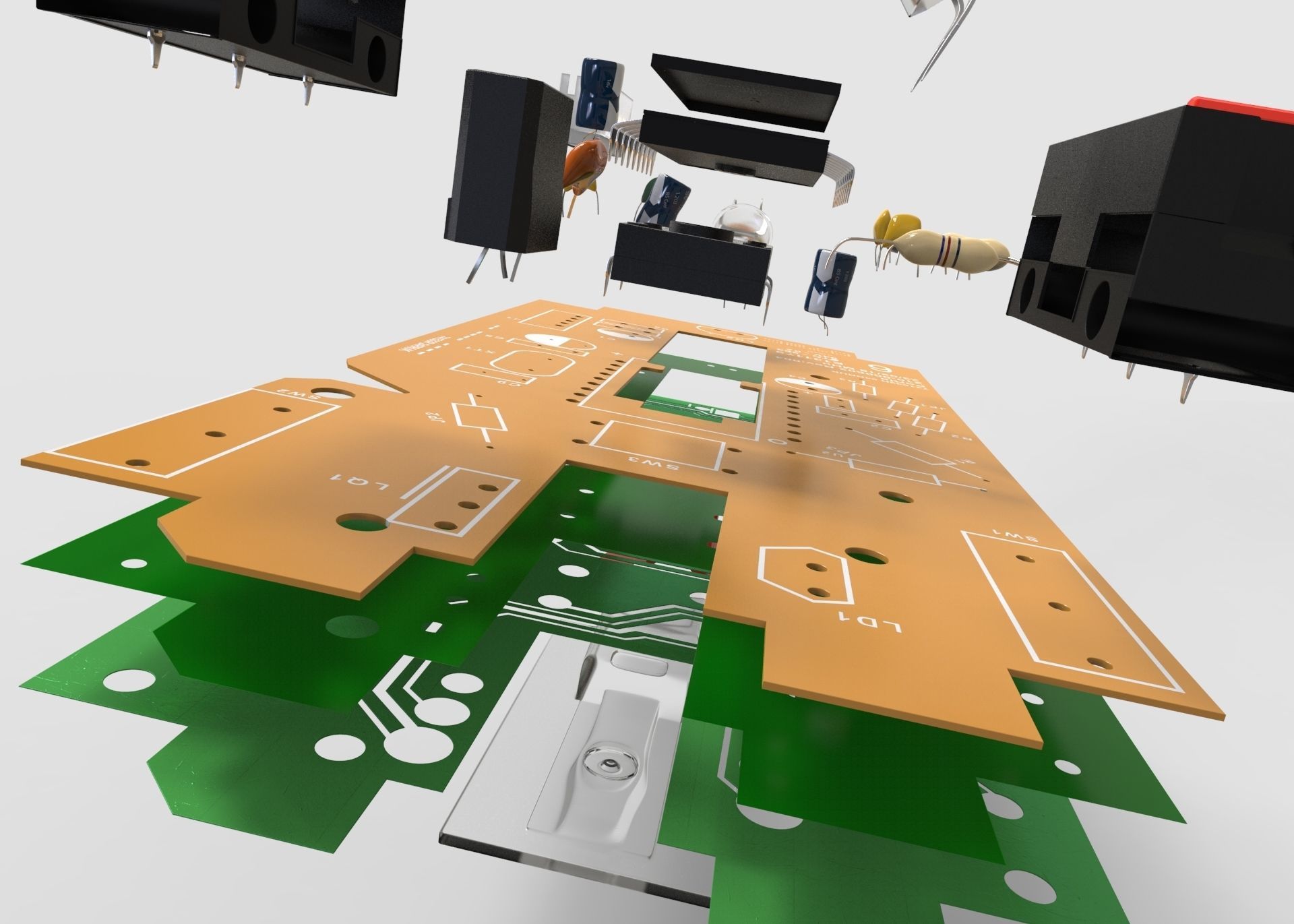 Mouse Circute Board 3D model_1