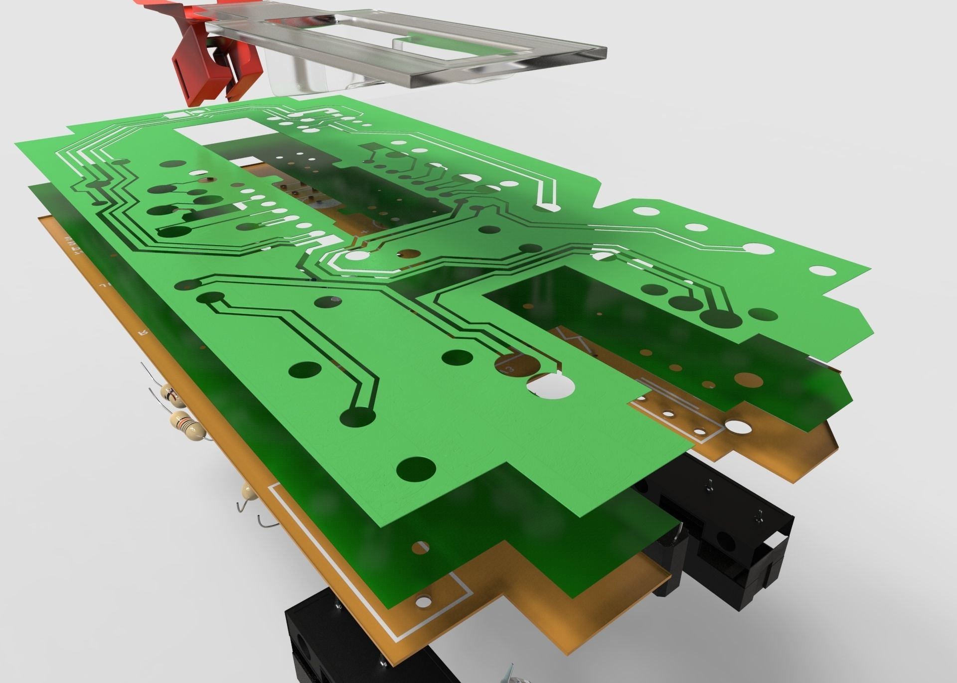 Mouse Circute Board 3D model_10