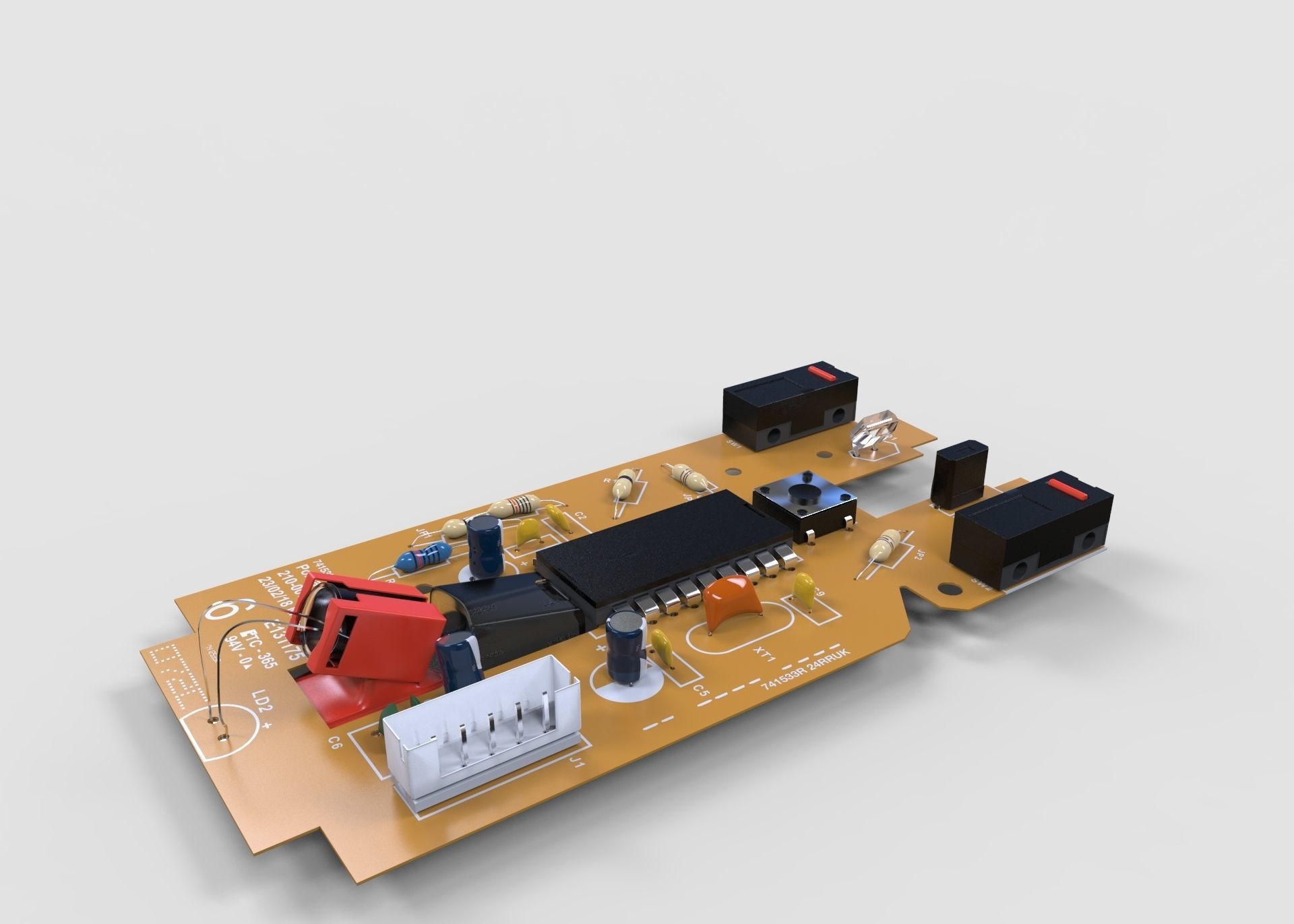 Mouse Circute Board 3D model_8