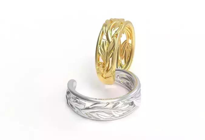 leaf ring 3D model