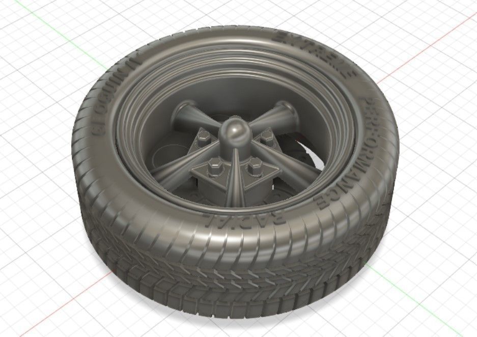 Torq Thrust Wheels with Tires and Brakes for 3D Print 3D print model_18