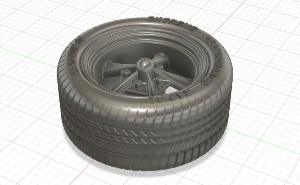 Torq Thrust Wheels with Tires and Brakes for 3D Print 3D print model_15