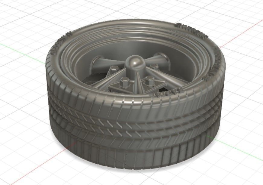 Torq Thrust Wheels with Tires and Brakes for 3D Print 3D print model_7