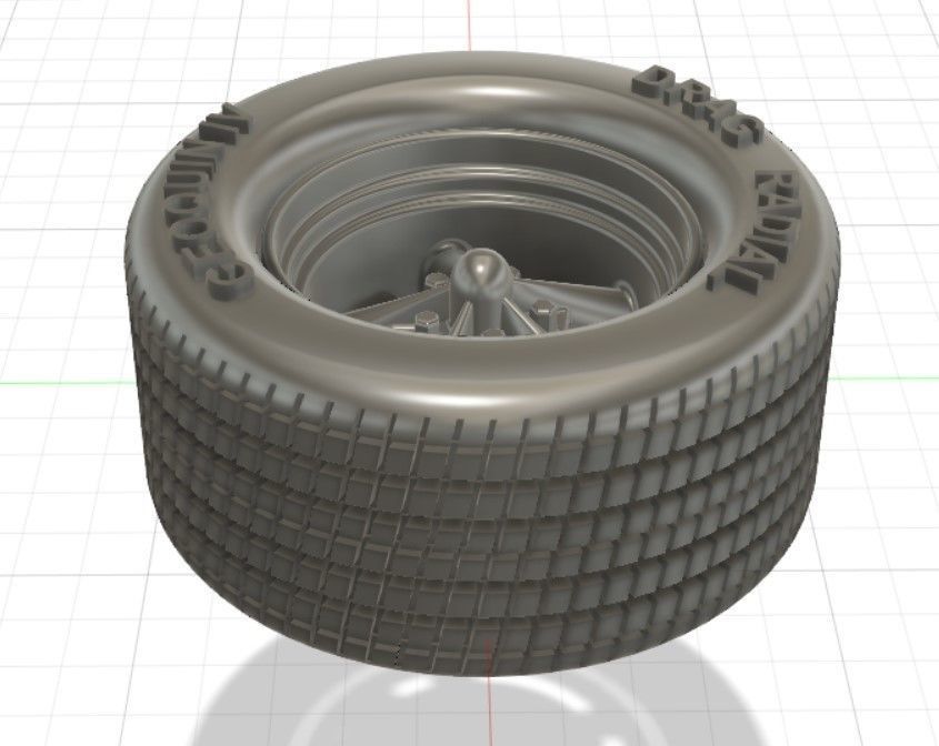Torq Thrust Wheels with Tires and Brakes for 3D Print 3D print model_6