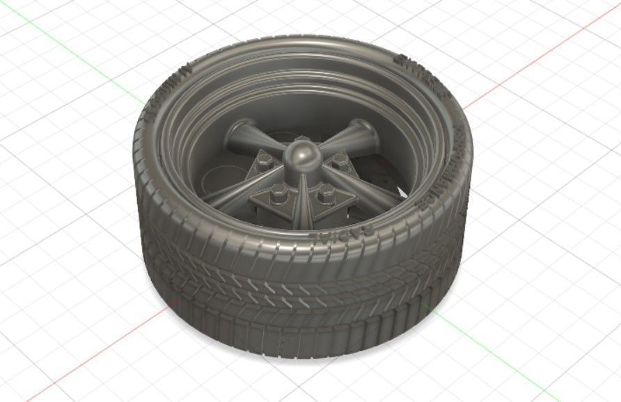 Torq Thrust Wheels with Tires and Brakes for 3D Print 3D print model_23