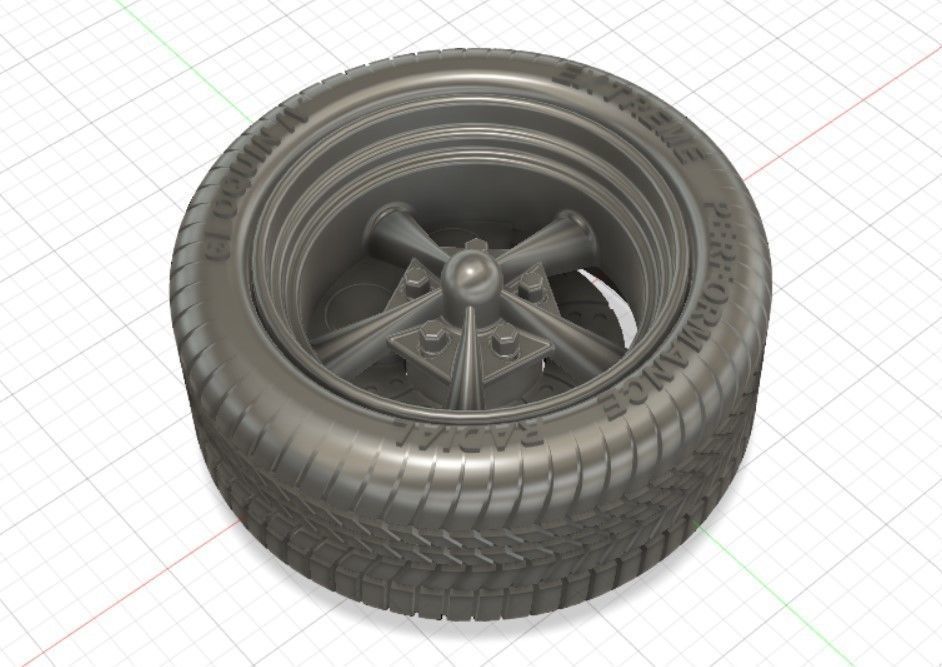Torq Thrust Wheels with Tires and Brakes for 3D Print 3D print model_26