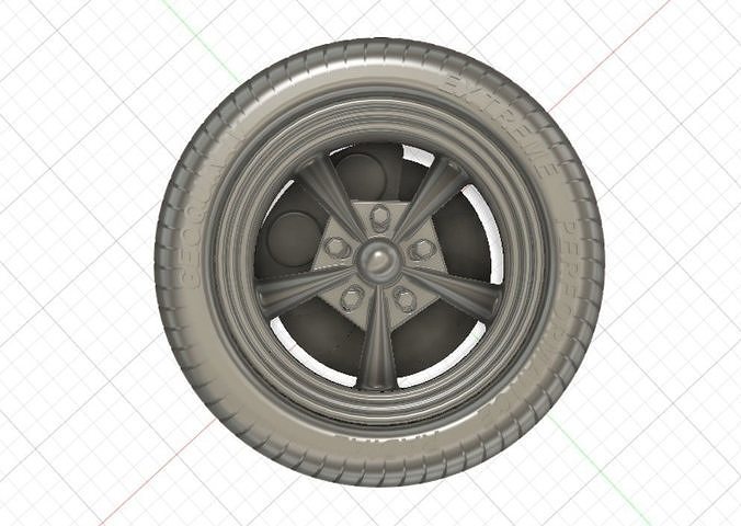 Torq Thrust Wheels with Tires and Brakes for 3D Print 3D print model