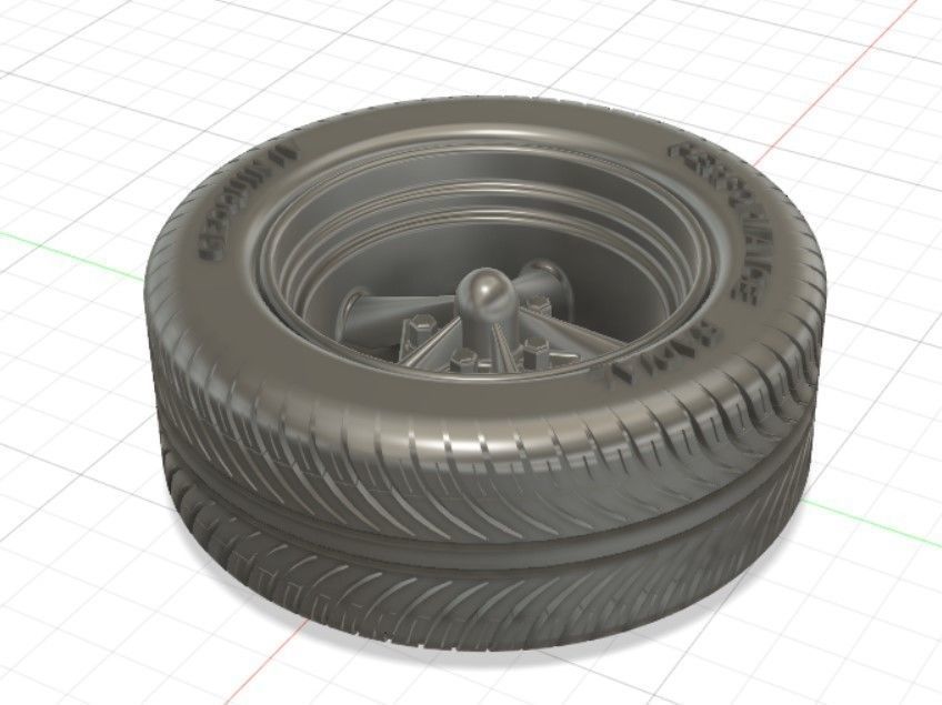Torq Thrust Wheels with Tires and Brakes for 3D Print 3D print model_8