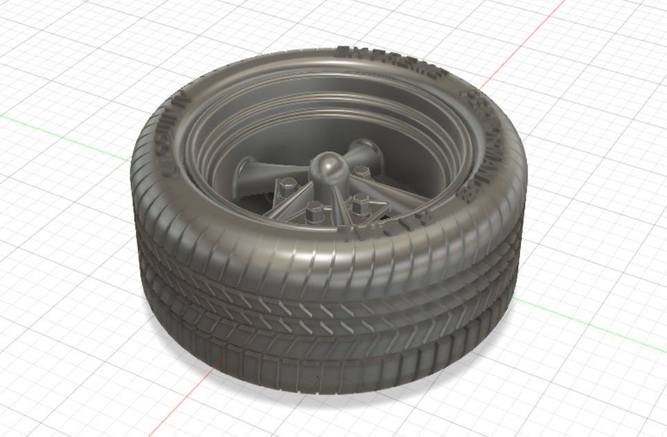 Torq Thrust Wheels with Tires and Brakes for 3D Print 3D print model_24
