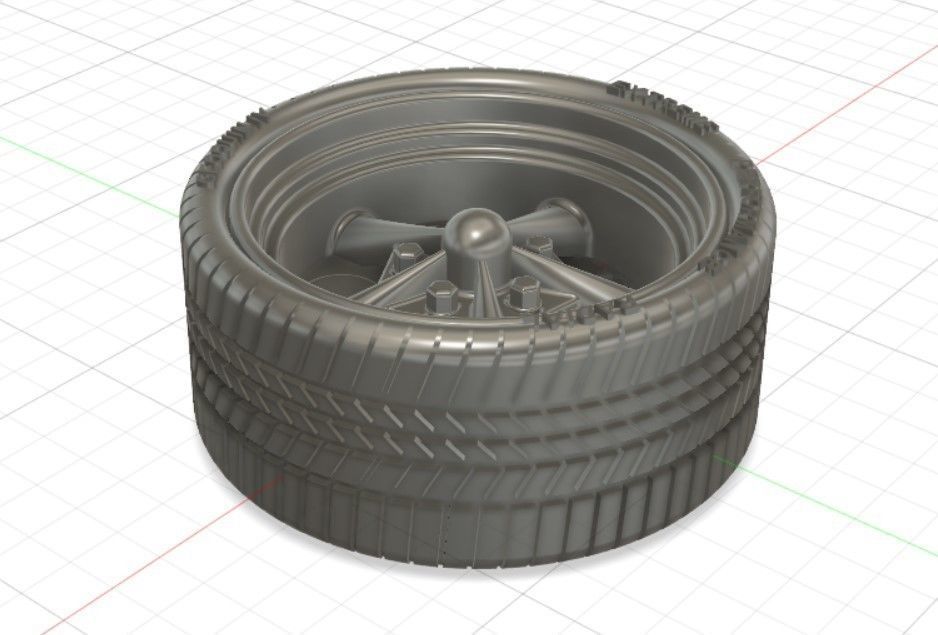 Torq Thrust Wheels with Tires and Brakes for 3D Print 3D print model_25