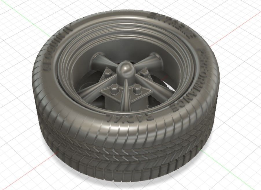 Torq Thrust Wheels with Tires and Brakes for 3D Print 3D print model_14