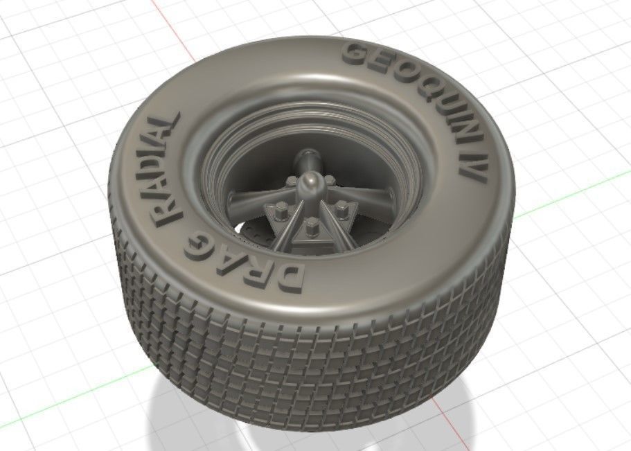 Torq Thrust Wheels with Tires and Brakes for 3D Print 3D print model_9