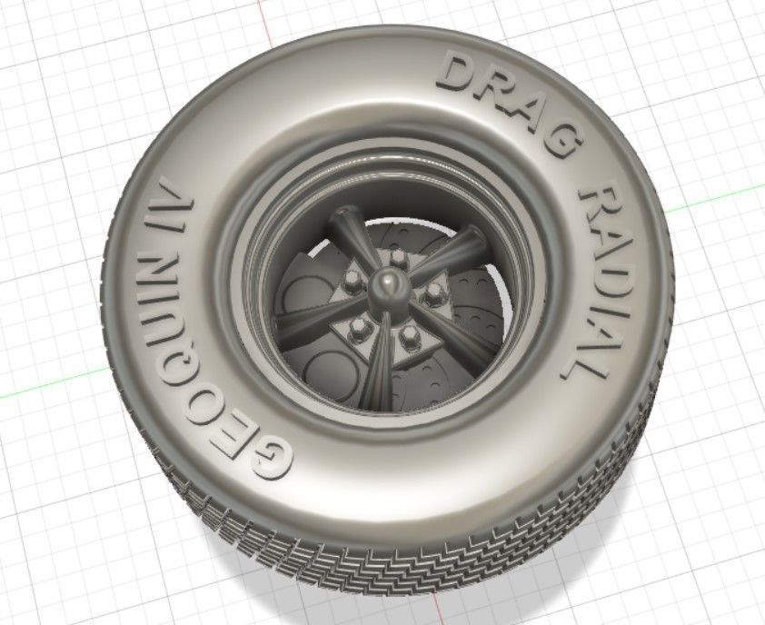 Torq Thrust Wheels with Tires and Brakes for 3D Print 3D print model_22