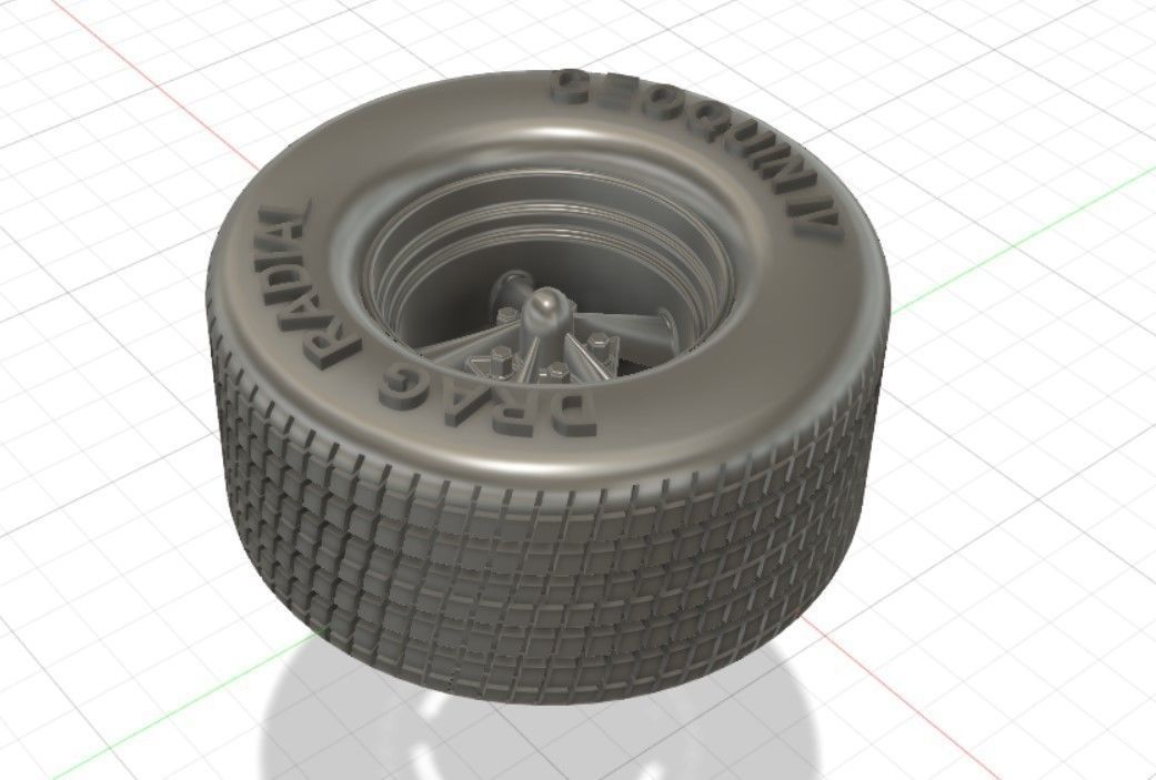 Torq Thrust Wheels with Tires and Brakes for 3D Print 3D print model_10