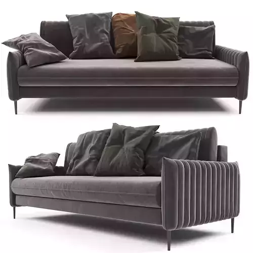 Svaut Valvet Grey Sofa