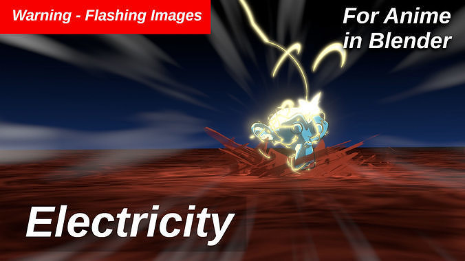 For Anime in Blender - Electricity 3D model